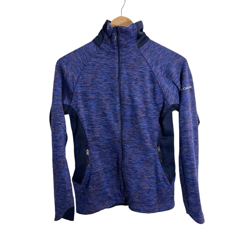 Columbia Women's Full Zip Purple Sweatshirt - Size Small